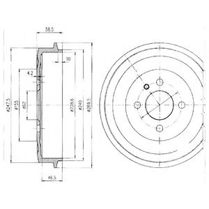 Тормозной барабан DELPHI BF156