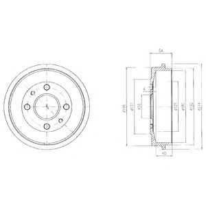 Тормозной барабан DELPHI BF200