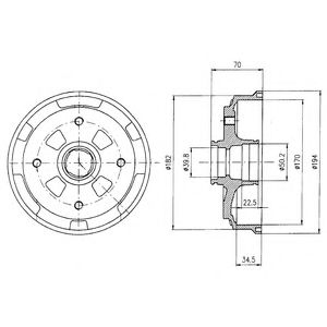 Тормозной барабан DELPHI BF263
