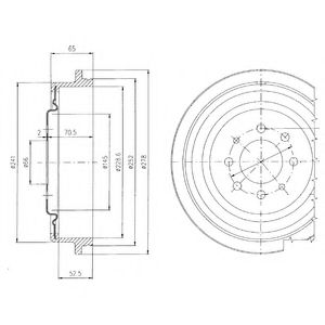 Тормозной барабан DELPHI BF273