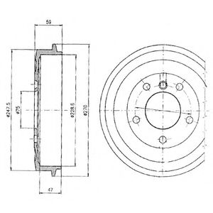 Тормозной барабан DELPHI BF275