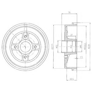 Тормозной барабан DELPHI BF281