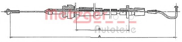 Тросик газа METZGER 11.082