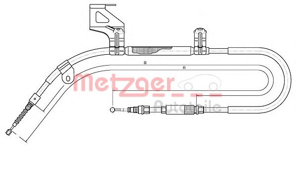 Трос ручника METZGER 10.7482