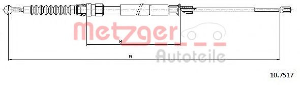 Трос ручника METZGER 10.7517