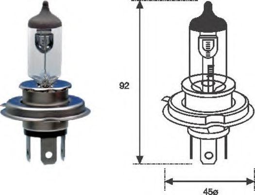 Лампа накаливания MAGNETI MARELLI 002555100000 (фара дальнего света, основная фара)