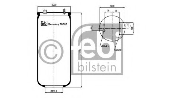Пневмоподушка підвіски FEBI BILSTEIN 20887