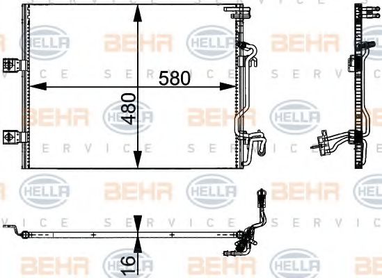 Радиатор кондиционера BEHR 8FC 351 301-611