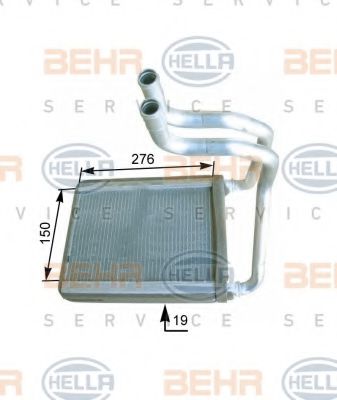 Радиатор отопителя BEHR HELLA SERVICE 8FH 351 315-241