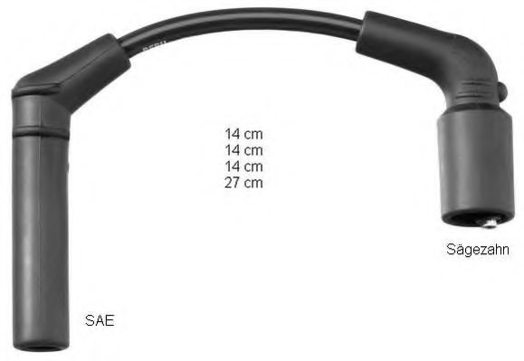 Комплект високовольтних проводів BERU ZEF1608