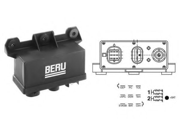 Блок управления накалом свечей BERU GR067