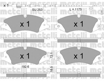 Тормозные колодки METELLI 22-0836-6K