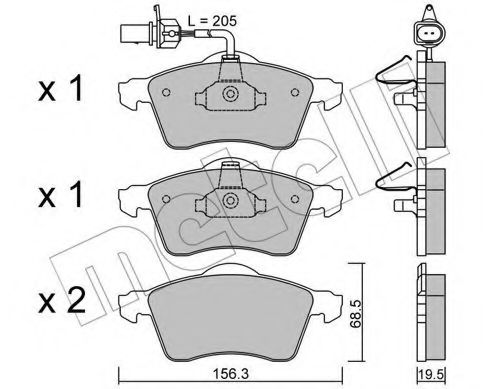 Тормозные колодки METELLI 22-0263-1