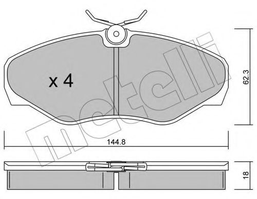 Тормозные колодки METELLI 22-0338-2