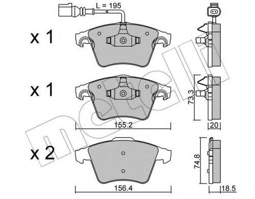 Тормозные колодки METELLI 22-0552-0
