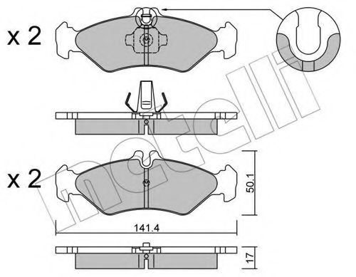 Тормозные колодки METELLI 22-0571-0