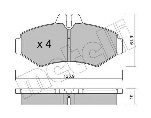 Тормозные колодки METELLI 22-0572-0