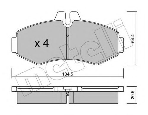 Тормозные колодки METELLI 22-0573-0
