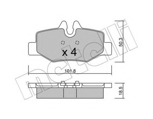 Тормозные колодки METELLI 22-0576-0