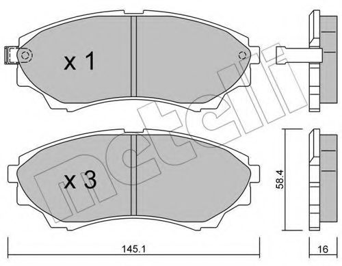 Тормозные колодки METELLI 22-0610-0