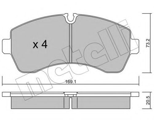 Тормозные колодки METELLI 22-0673-0