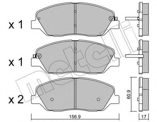 Тормозные колодки METELLI 22-0787-0