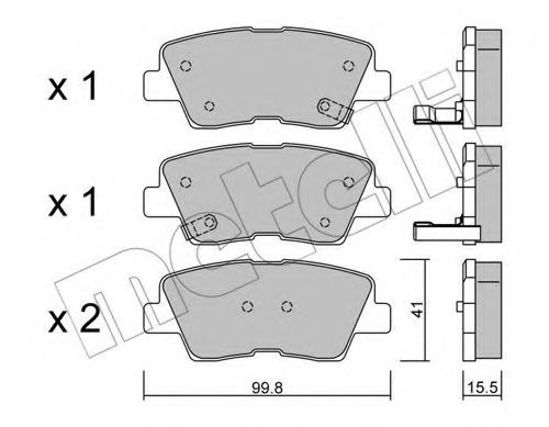 Тормозные колодки METELLI 22-0886-0