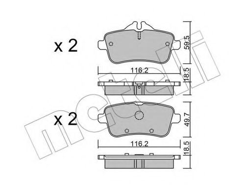 Гальмівні колодки METELLI 22-0968-0