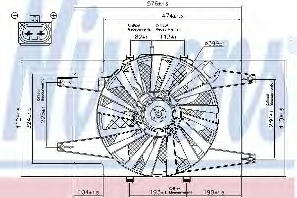 Вентилятор охлаждения NISSENS 85103