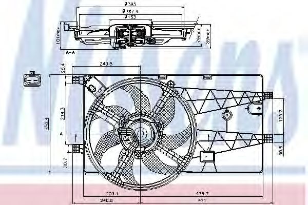 Вентилятор охлаждения NISSENS 85693