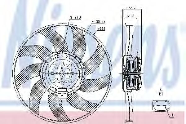 Вентилятор охлаждения NISSENS 85727