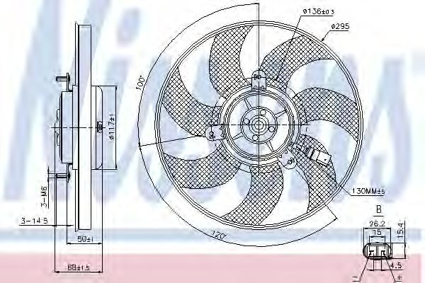 Вентилятор охлаждения NISSENS 85733