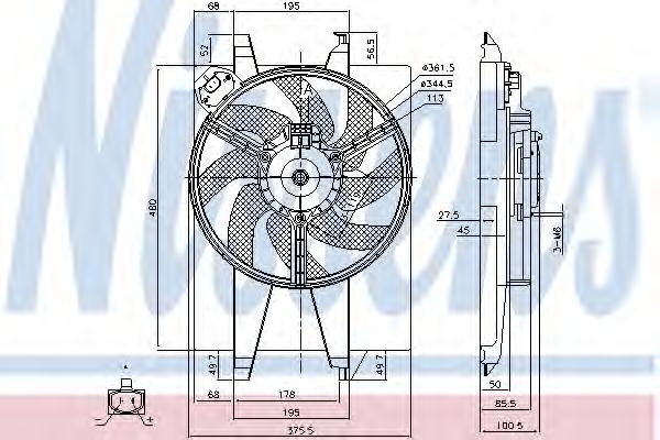 Вентилятор охлаждения NISSENS 85767