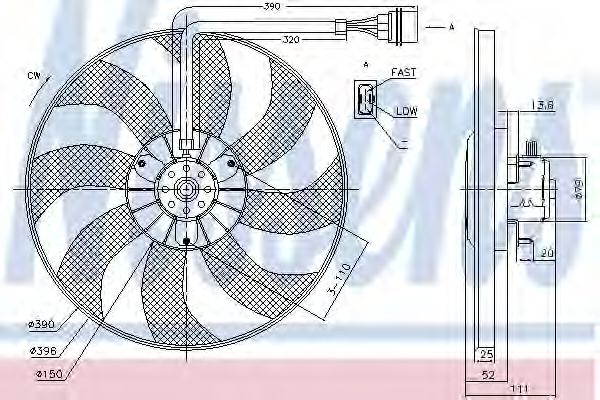 Вентилятор охлаждения NISSENS 85796