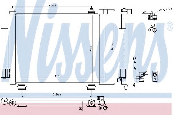 Радиатор кондиционера NISSENS 940315