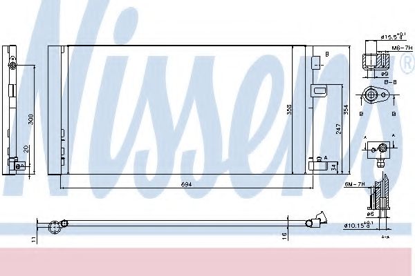 Радиатор кондиционера NISSENS 940381