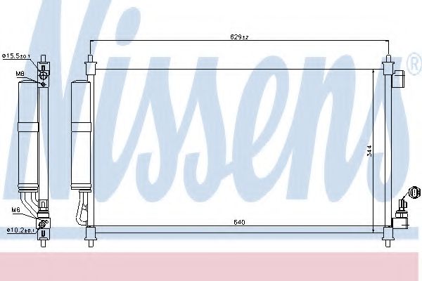 Радіатор кондиціонера NISSENS 940382