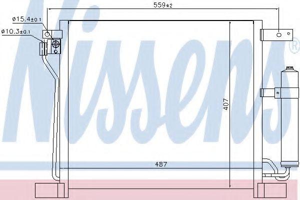 Радіатор кондиціонера NISSENS 940384
