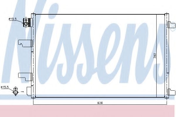 Радіатор кондиціонера NISSENS 940402