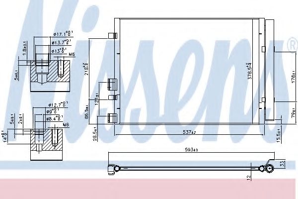 Радіатор кондиціонера NISSENS 940405