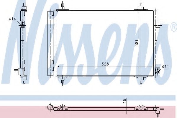 Радиатор кондиционера NISSENS 940438