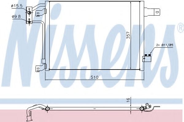 Радіатор кондиціонера NISSENS 940442