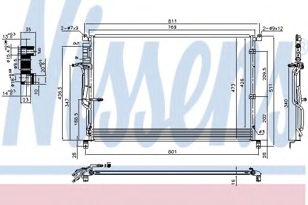 Радіатор кондиціонера NISSENS 940451