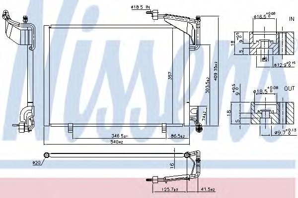 Радіатор кондиціонера NISSENS 940528
