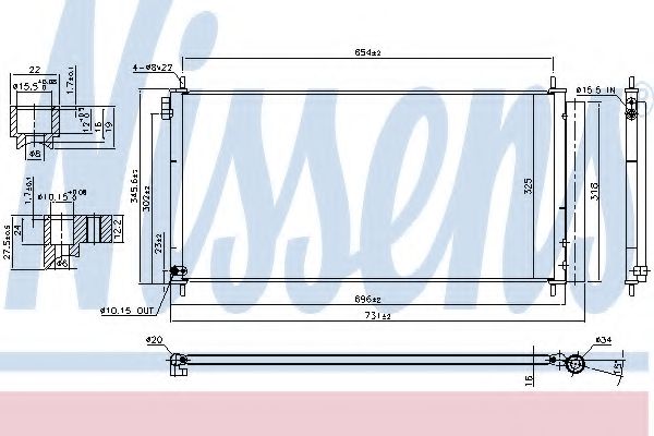 Радіатор кондиціонера NISSENS 940534