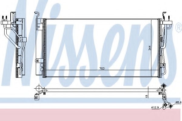 Радиатор кондиционера NISSENS 940552