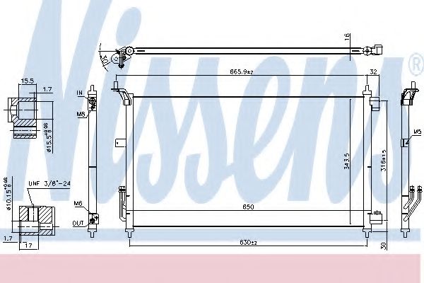 Радіатор кондиціонера NISSENS 940557