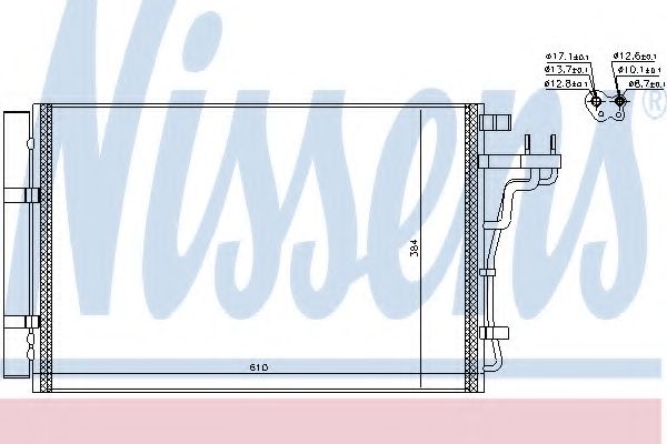 Радіатор кондиціонера NISSENS 940607