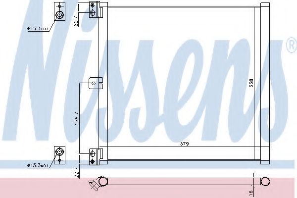 Радіатор кондиціонера NISSENS 940703