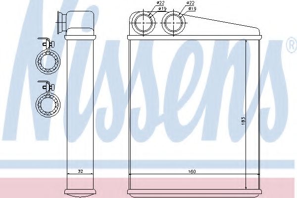 Радиатор отопителя NISSENS 70807